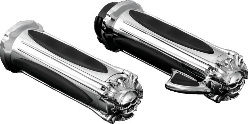 Kuryakyn Zombie Grips With Throttle Boss Dual Cable Chrome - 6295
