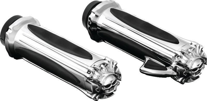 Kuryakyn Zombie Grips With Throttle Boss Throttle-By-Wire Chrome - 6297
