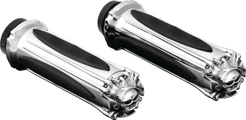 Kuryakyn Zombie Grips Without Throttle Boss Throttle-By-Wire Chrome - 6298