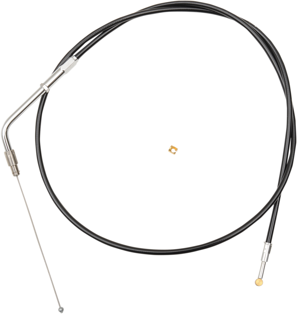 LA CHOPPERS Black Vinyl Braided Handlebar Throttle Cable