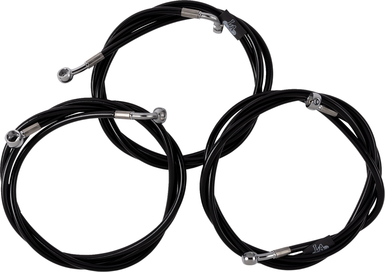 LA CHOPPERS Brake Line Kit - Brake Line / Black 1741-6510