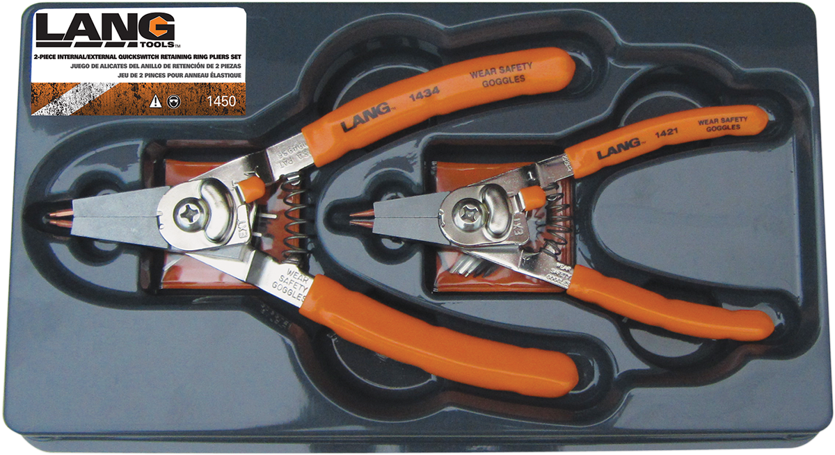 LANG TOOLS Two-Piece Retaining Ring Pliers Set - Pliers / Retaining Ring 3801-0205