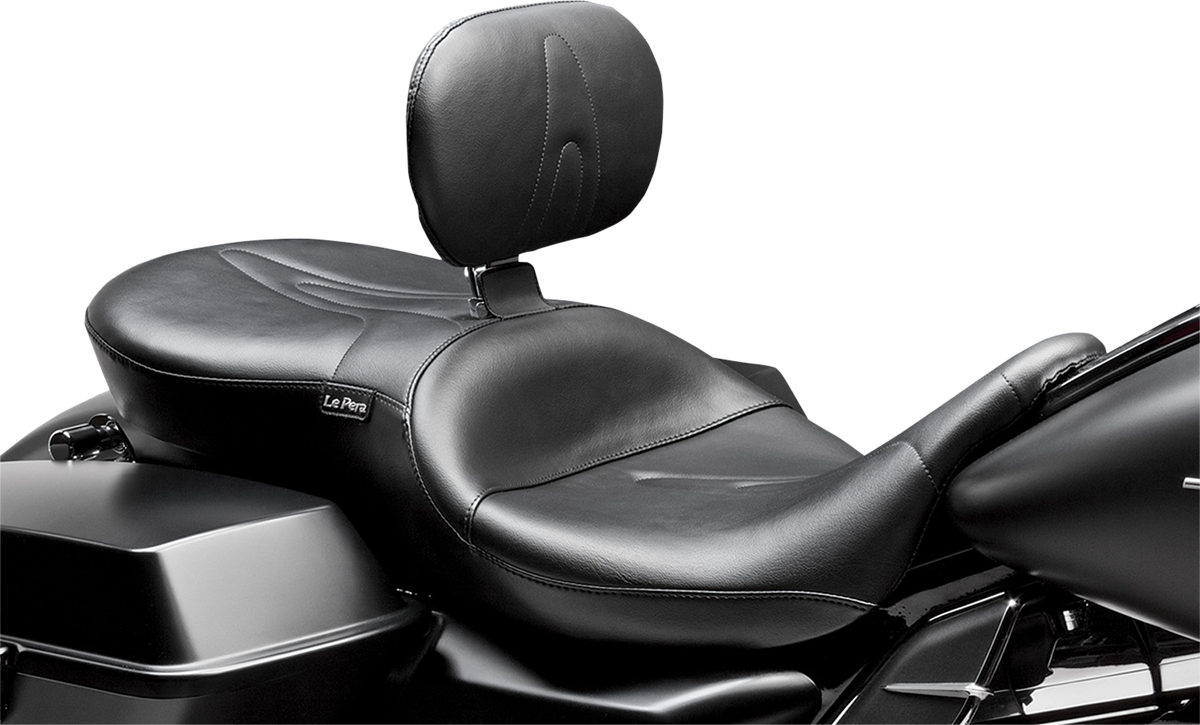 LE PERA RT66 Seat with Backrest - RT66 Seat / With Backrest / Stitched / Black / FL '08-'23 0801-0846