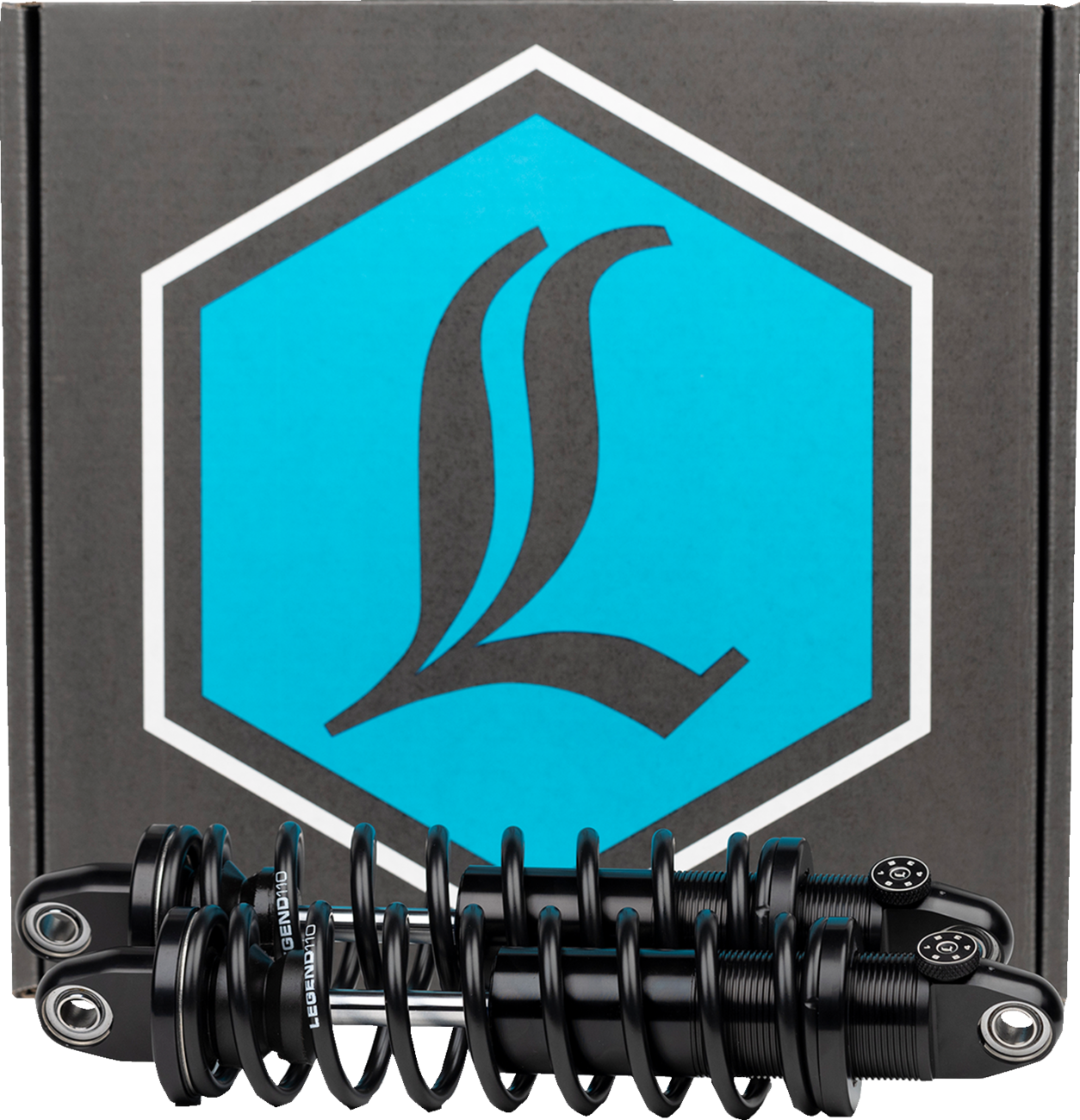 LEGEND SUSPENSION REVO-A Adjustable Trike Coil Suspension - REVO-A Shocks / Black / Heavy-Duty / 13" / Tri Glide '09+ 1310-1210