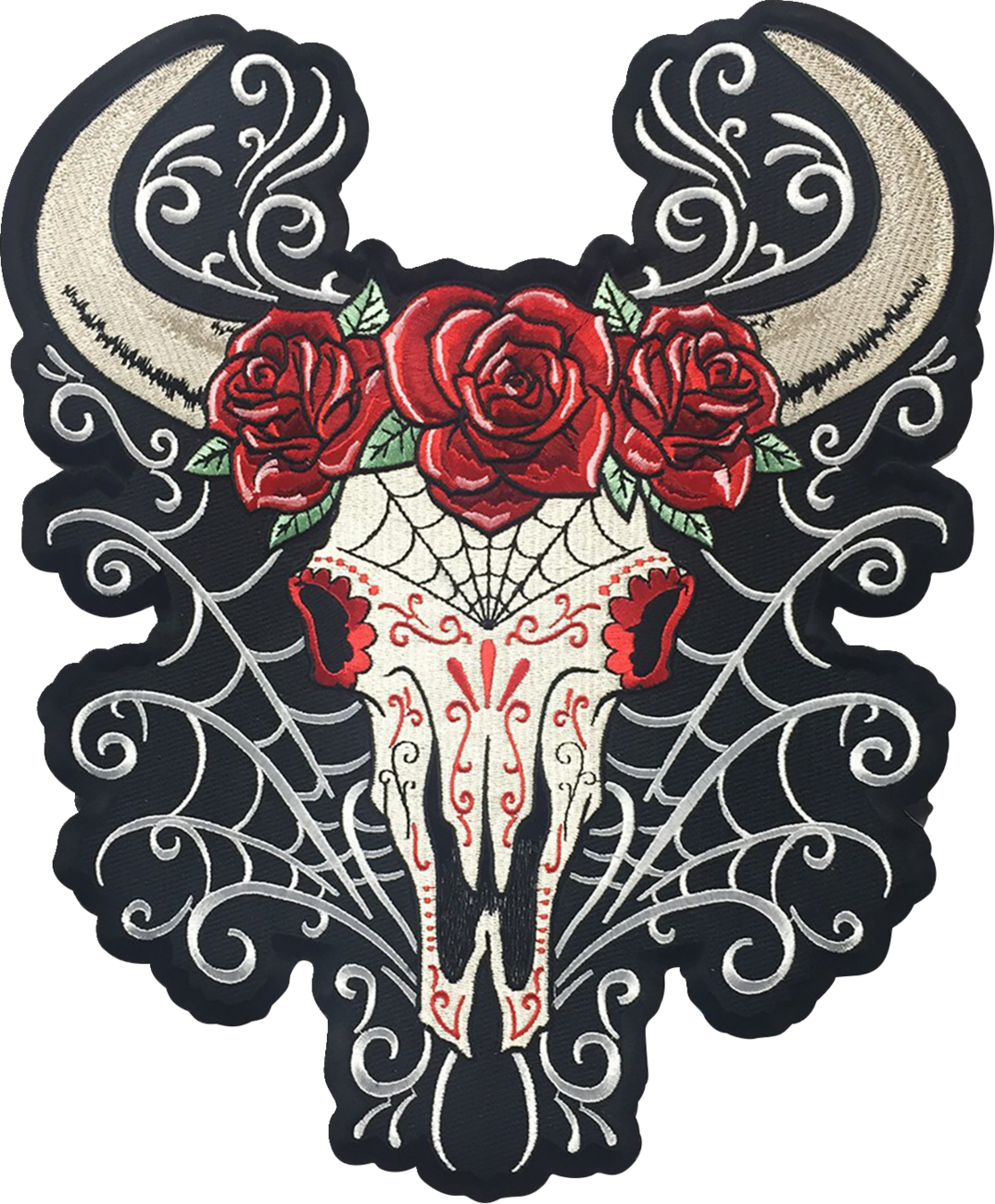 LETHAL THREAT D.O.D Western Skull Large Embroidered Patch - 2840-0185