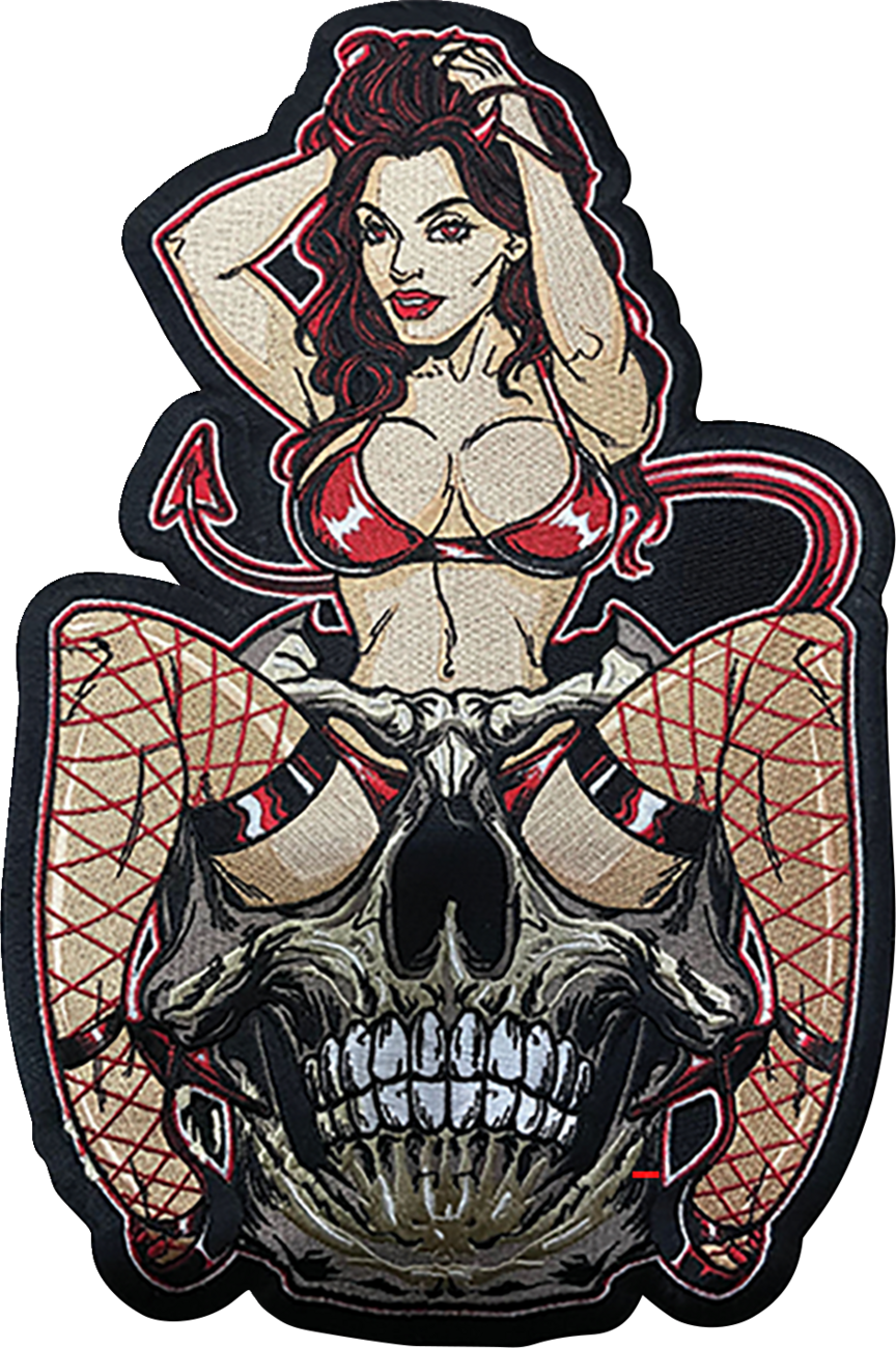 LETHAL THREAT Devil Girl Embroidered Patch - Large 2840-0178