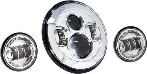 LETRIC LIGHTING CO 7" LED Headlight Pass Lamp Kit w/ Mount Adapter - LLC-LHK-7C