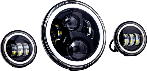 LETRIC LIGHTING CO 7" LED Headlight w/ Mount Adapter - LLC-LHK-7BH