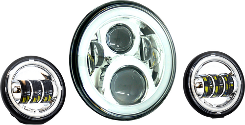 LETRIC LIGHTING CO 7" LED Headlight w/ Mount Adapter - LLC-LHK-7CH