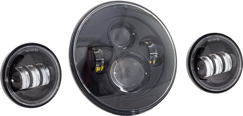 LETRIC LIGHTING CO 7" LED Headlight w/ Pass Lamps - LLC-ILHK-7B