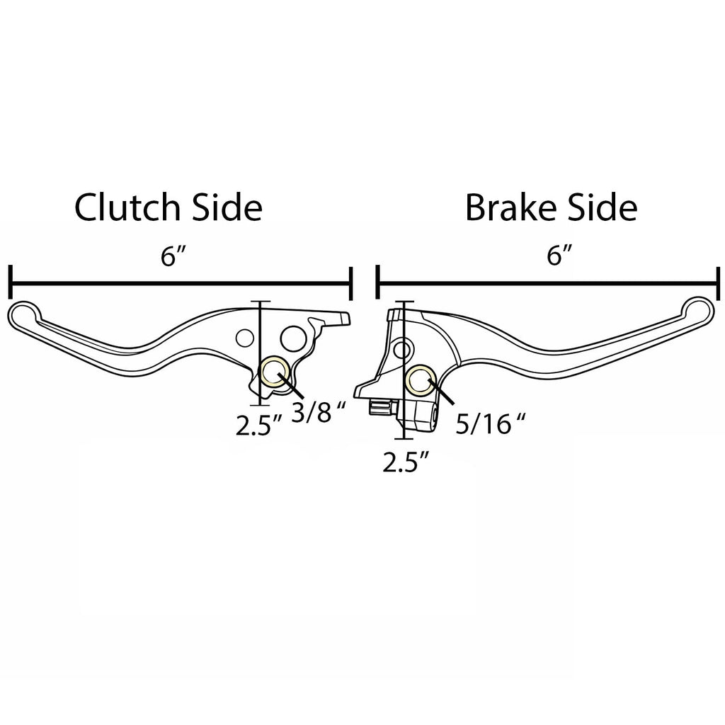 Eagle Lights SPEEDSHIFT Shorty Brake and Clutch Lever Set for 2008 - 2013 & 2021 - 2024 Harley-Davidson® Touring Models