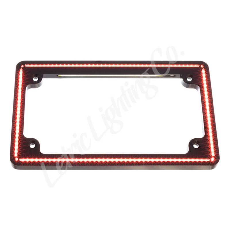 Letric Lighting 14+ HD Sportster Perfect Plate Light License Plate Frame Black - LLC-PPL-G6