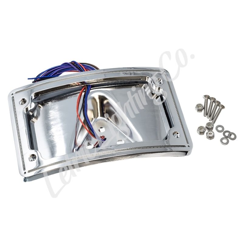 Letric Lighting 2004-2013 Sportster Perfect Plate Light Chrome Curved License Plate Frame - LLC-CPPL-C2