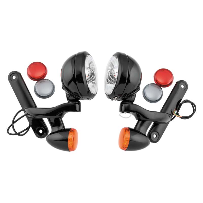 Letric Lighting 4.5in Passing Lamps Bullet Turn Signal Chrome/Black - LLC-PLBTS-BC