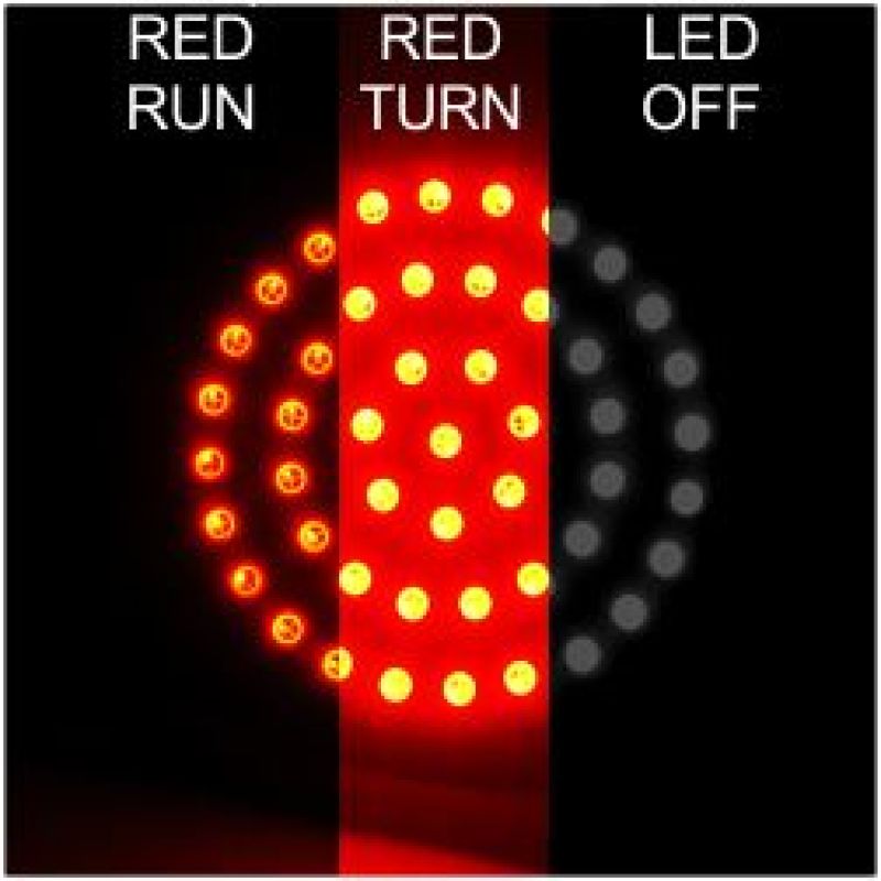 Letric Lighting Deluxe Bullet Style Switchbacks Red - LLC-D7SRR
