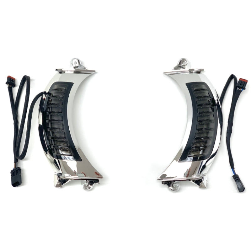 Letric Lighting Fairing Vent Switchback Turn Signal Chrome - LLC-5CR-TS