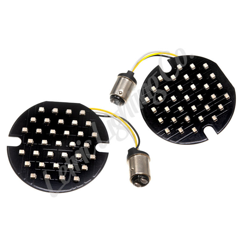 Letric Lighting Flat Style Insert 1157 Front Amber - LLC-FL7A
