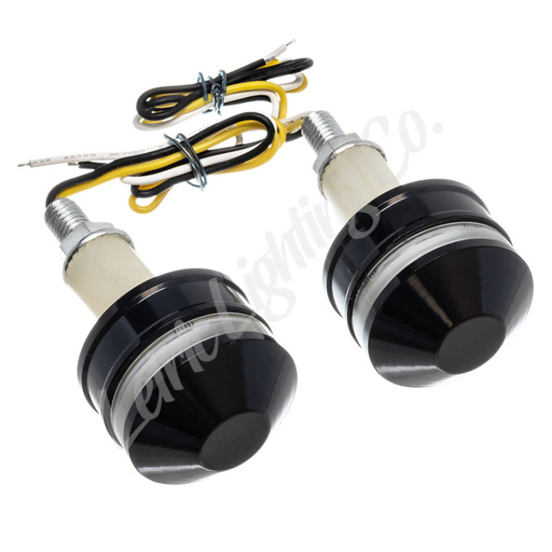Letric Lighting Grip Indicators Lights Black Cap White/Amber - LLC-BBE-TS