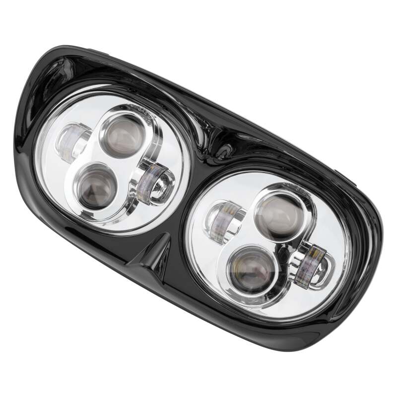 Letric Lighting LED Headlight 80W Hi/Lo Chrome/Black - LLC-LRH-BC