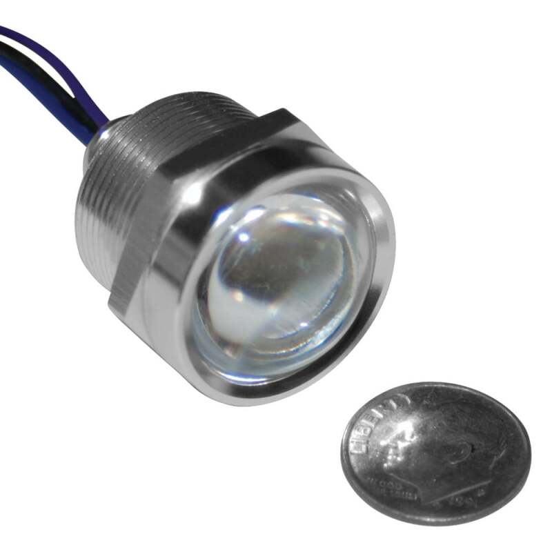 Letric Lighting Royal Flush LED 1in Stl/Red/Red - LLC-RFPB-RR