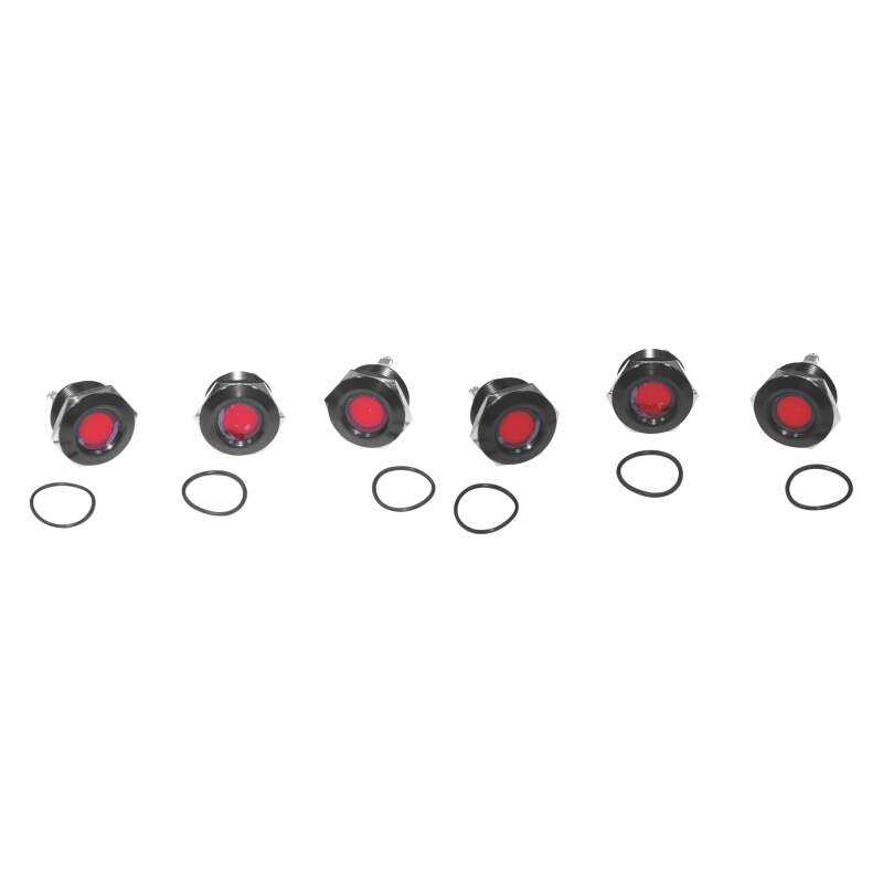 Letric Lighting Royal Flush Mount LED 1in Black/Red - LLC-RFLB