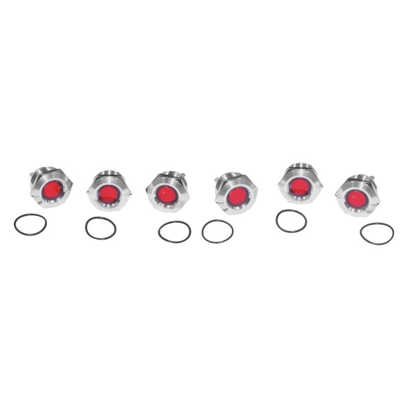 Letric Lighting Royal Flush Mount LED 1in Stl/Red - LLC-RFLS