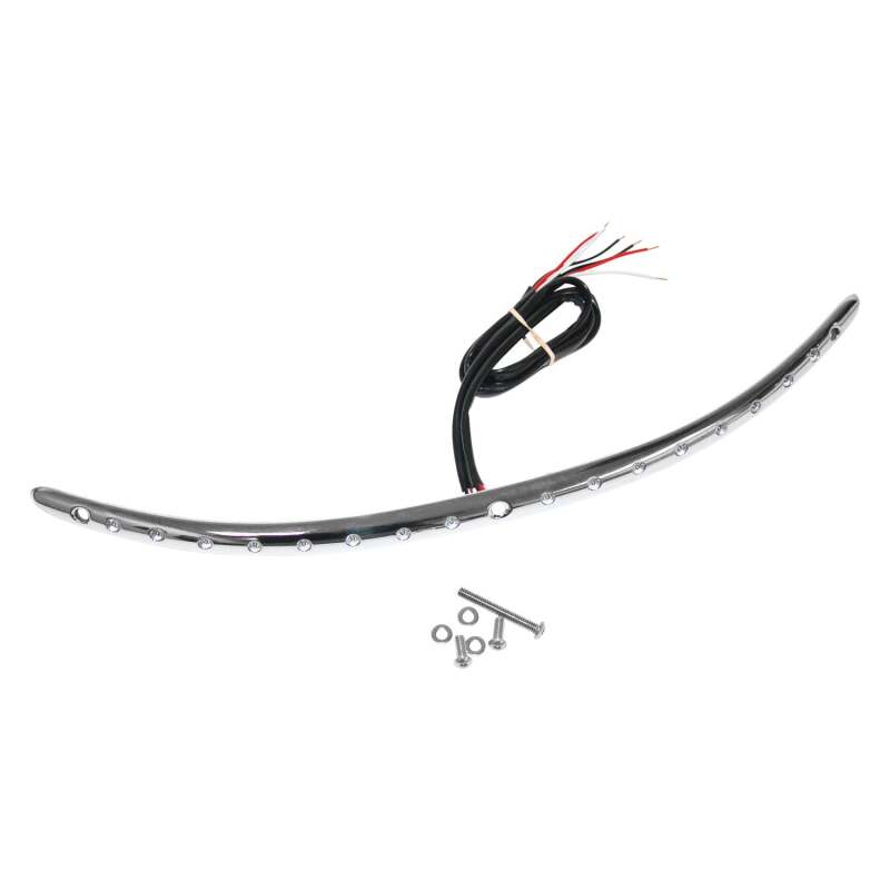 Letric Lighting Windshield Turn Signal Trim Strip Chrome/Amber - LLC-WT-STS