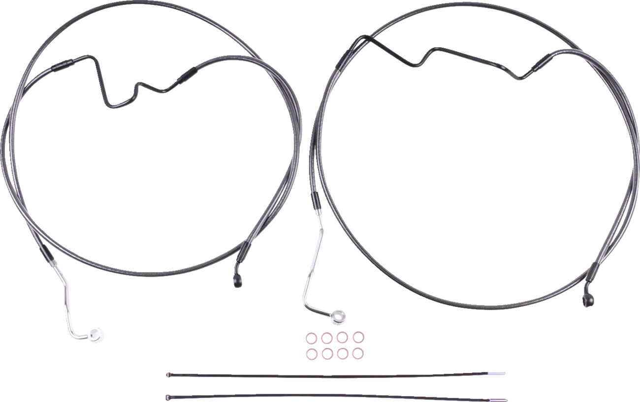 MAGNUM SHIELDING BP ABS Touring Lower +4" 35° Radial Brake Line Kit — Oversize [+10,2 cm (4")] - Brake Line Kit / Lower / BP / +4" / 35° Radial 1741-6624