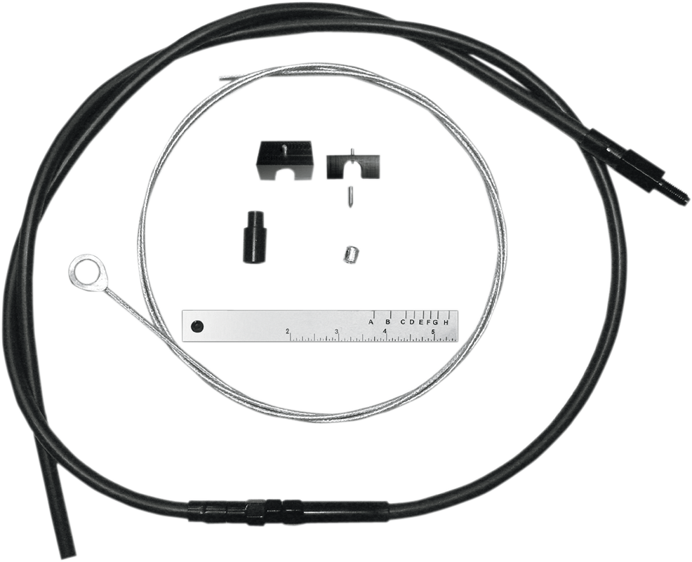 MAGNUM SHIELDING BYO™ Build Your Own™ Clutch Cable Kit - 80" - Sportster/Touring/Trike - Black Vinyl - 0652-1557