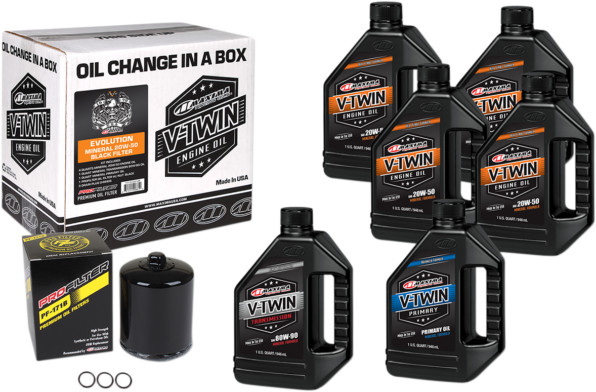 MAXIMA RACING OIL Evolution Mineral 20W-50 Oil Change Kit