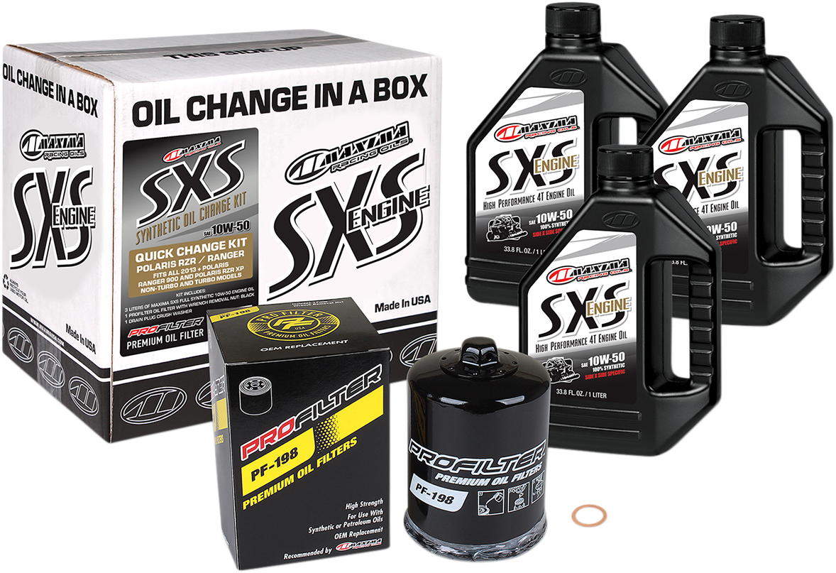 MAXIMA RACING OIL SXS/UTV Synthetic Quick Oil Change Kit