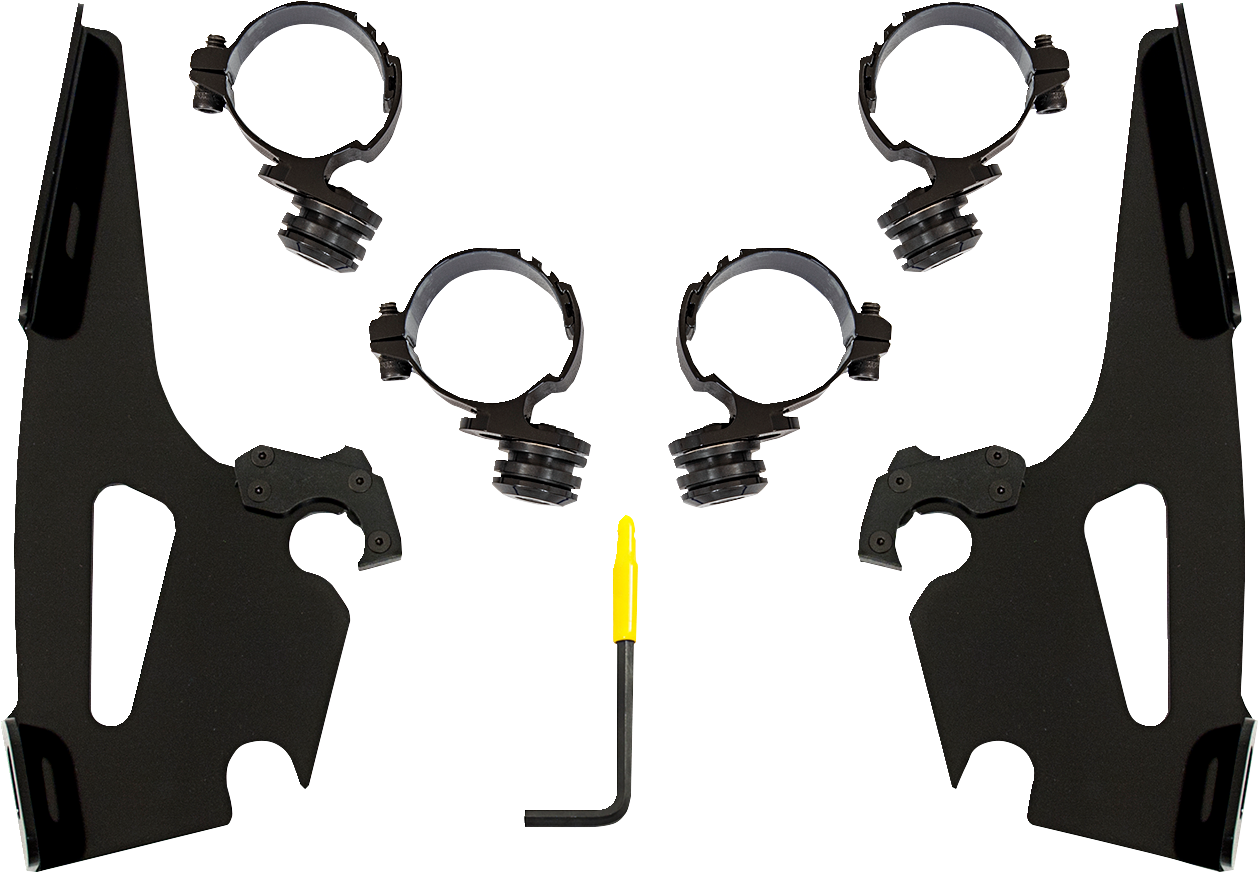 MEMPHIS SHADES Batwing Fairing Trigger Lock Mounting Kit - Batwing Mounting Kit / Black / Honda 2321-0766