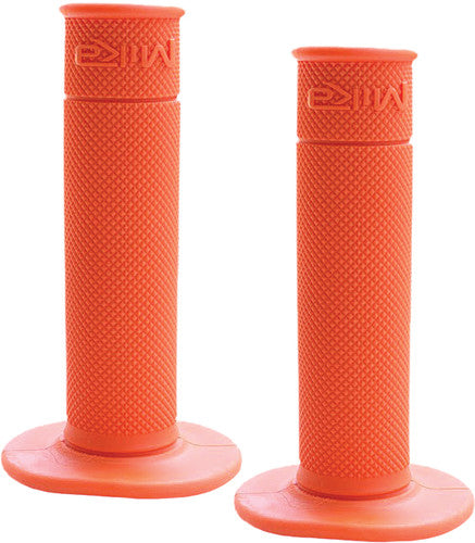MIKA METALS Motorcycle Waffle Grip - GRIPS-ORANGE