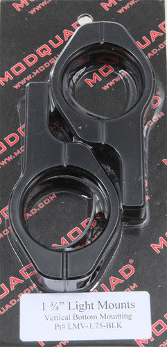 MODQUAD Vertical Light Mount w/Roof - LMV-1.75-BLK