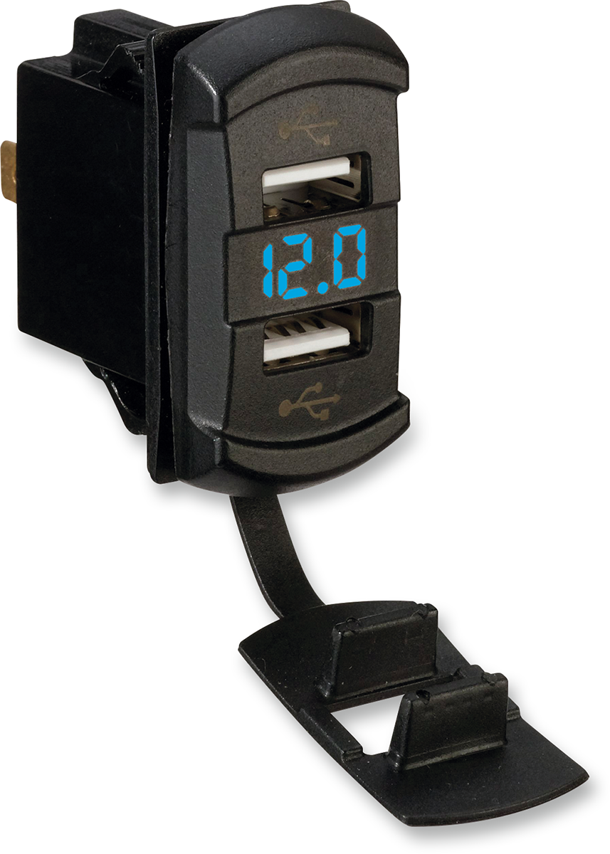 MOOSE OFFROAD Dual USB Charger with Voltage Monitor - 2212-0723