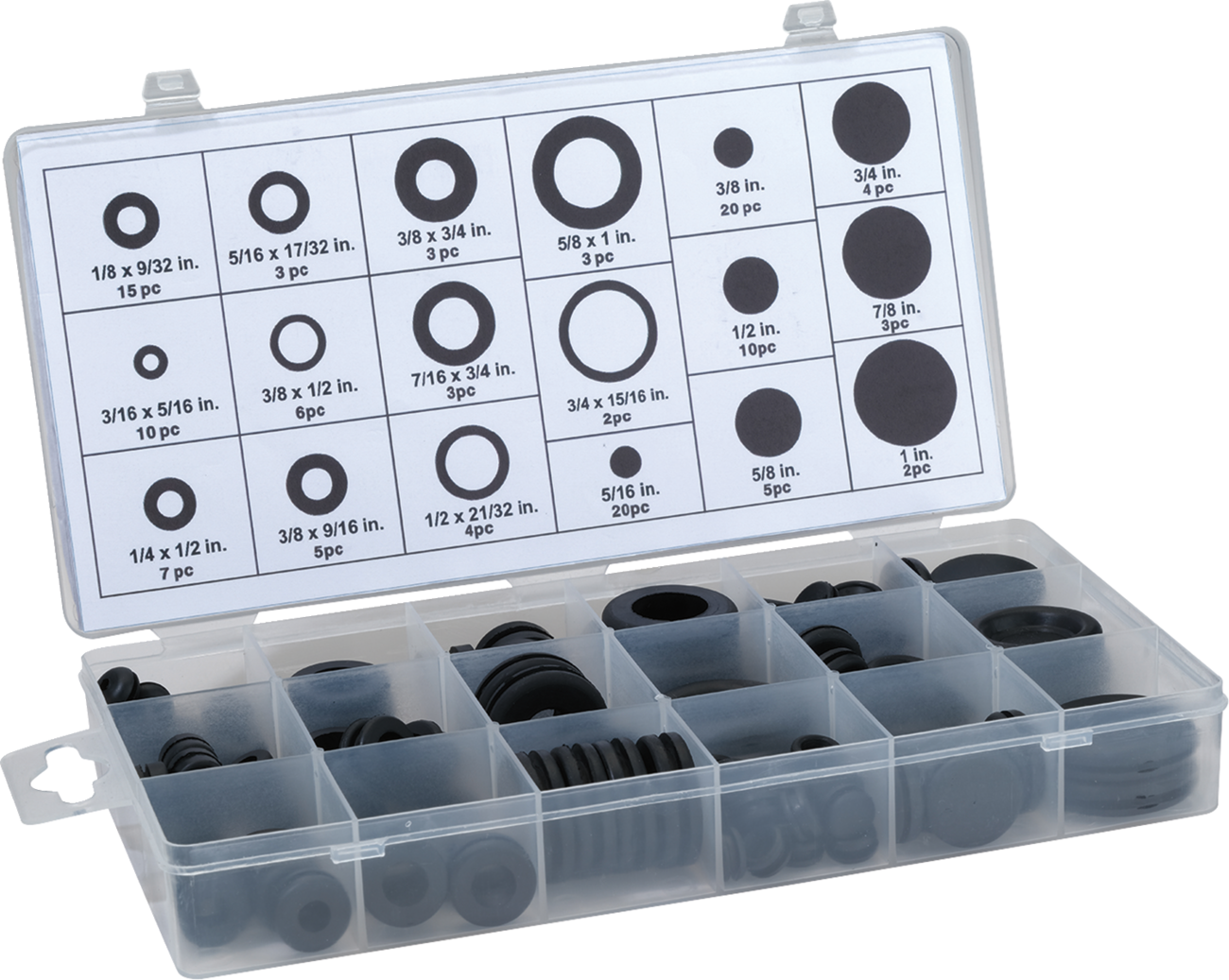 MOOSE OFFROAD Grommet Assortment - Grommet / Assortment / 125 Piece 2402-0313