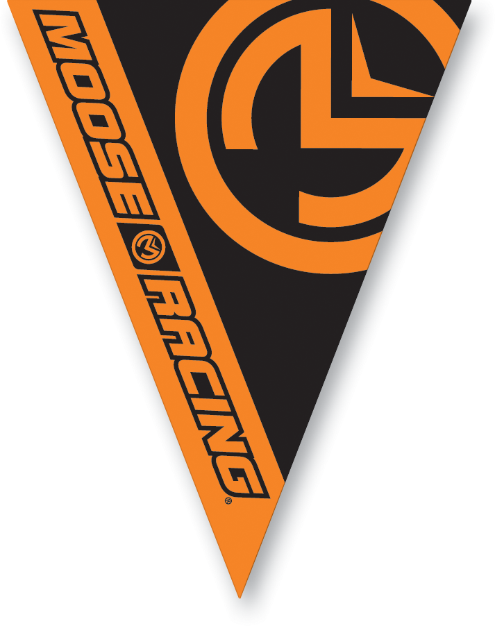 MOOSE OFFROAD Pennant Flags - Orange/Black 9904-0386