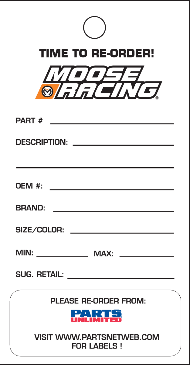 MOOSE OFFROAD Reorder Cards - 9904-0546
