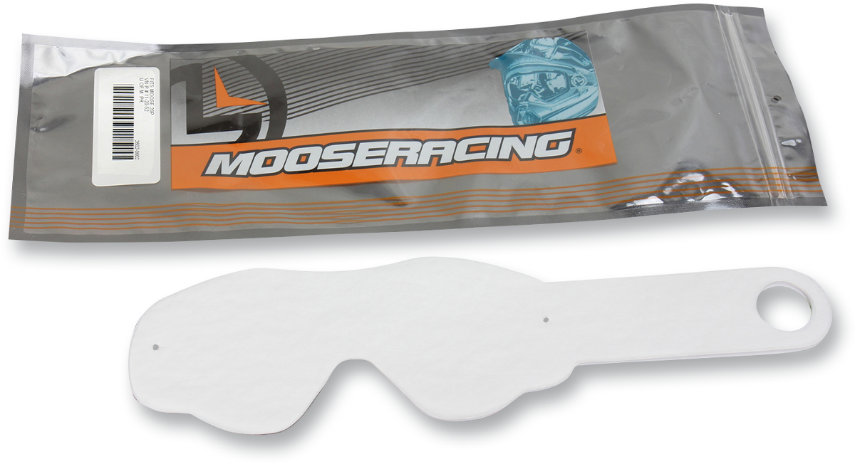 MOOSE OFFROAD Youth Qualifier Goggle Tear-Offs - Youth Qualifier Tear-Offs / Clear / 10 Pack 2602-0707