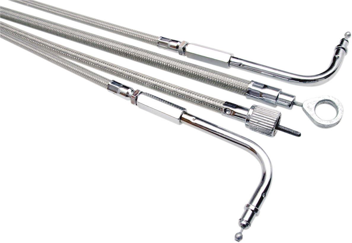 MOTION PRO Armor Coat Braided Stainless Steel Speedometer Cable for Harley-Davidson