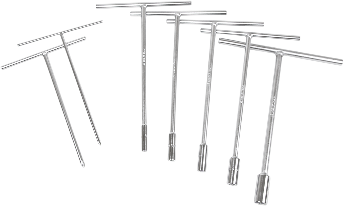 MOTORSPORT PRODUCTS Seven T-Handle Set - T-Handle Tools / Socket/Screwdriver / Set of 7 3812-0048