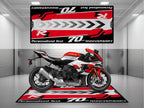 MPM Motorcycle Mat for Yamaha R1 70th Anniversary - U1405