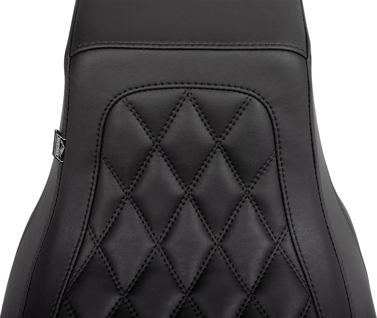 MUSTANG Double Diamond Squareback Seat - One Piece 2-Up Squareback Seat / Double Diamond / Smooth / FLH/FLT '23-'25 0801-1907