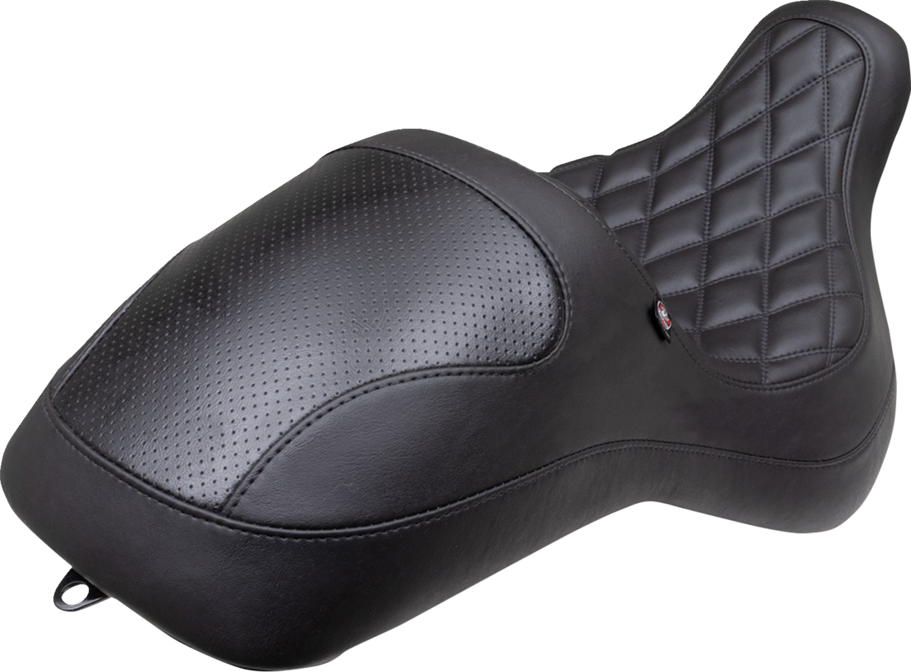 MUSTANG Extreme Fastback™ Seat - Extreme Fastback / Black / Double Diamond / Fat Boy '18-'23 0802-1508