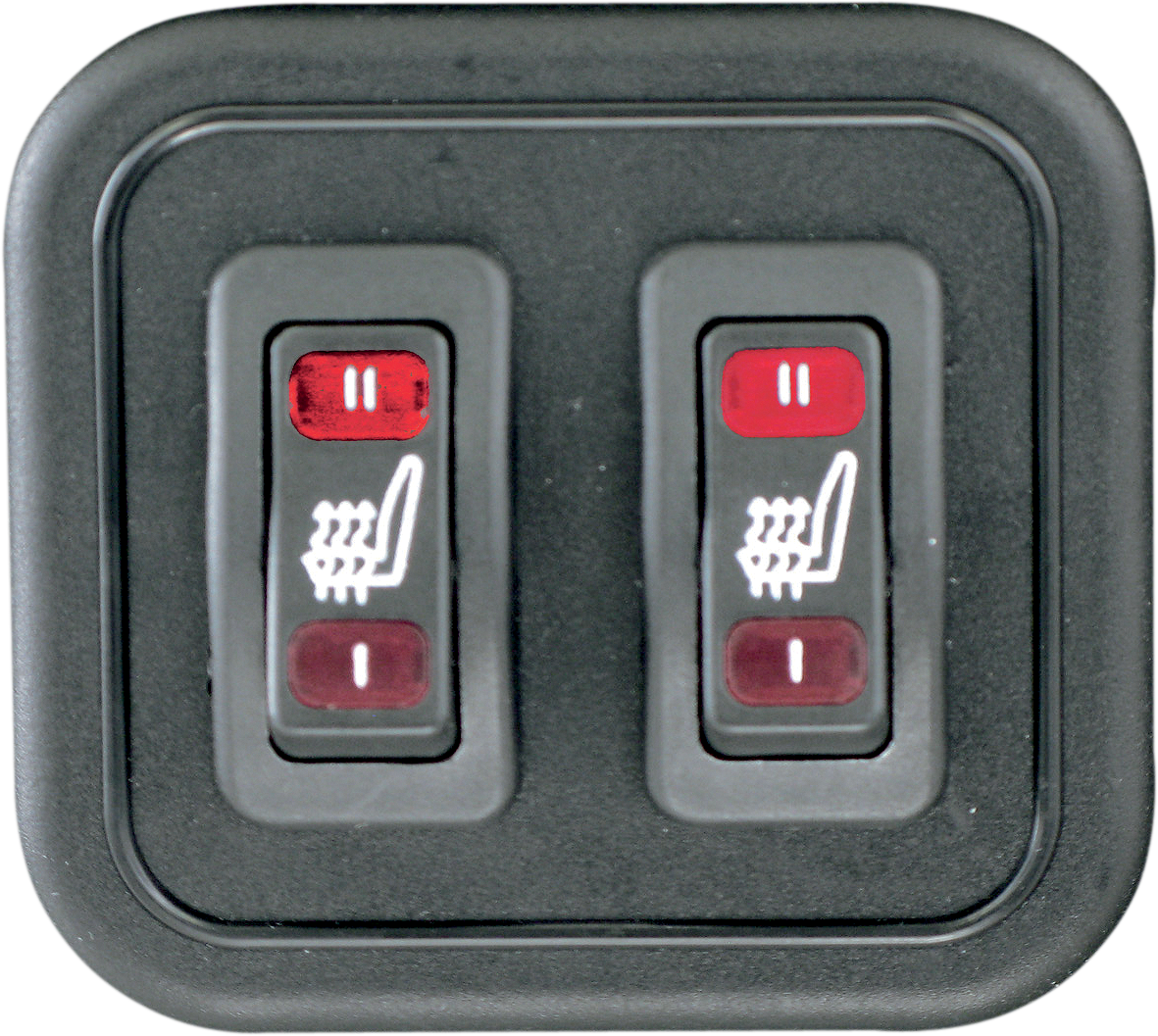 MUSTANG Heated One-Piece 2-Up Vinyl Touring Seat - Heated Touring Seat / Plain / FL '08-'25 0801-0601