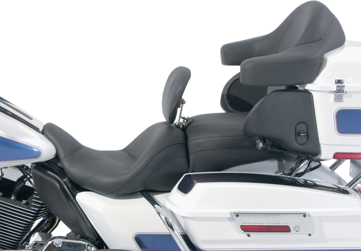 MUSTANG Lowdown™ 2-Up Seat - Lowdown Seat with Driver Backrest / Plain / FL '08-'25 0801-0604