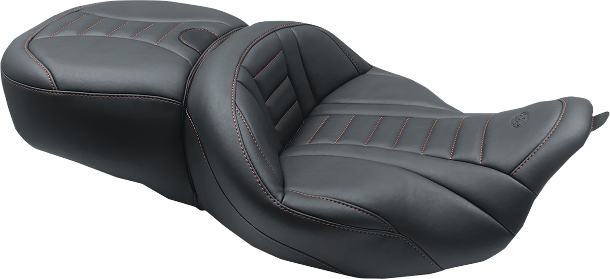 MUSTANG One-Piece Deluxe Touring Seat with Removable Backrest Option