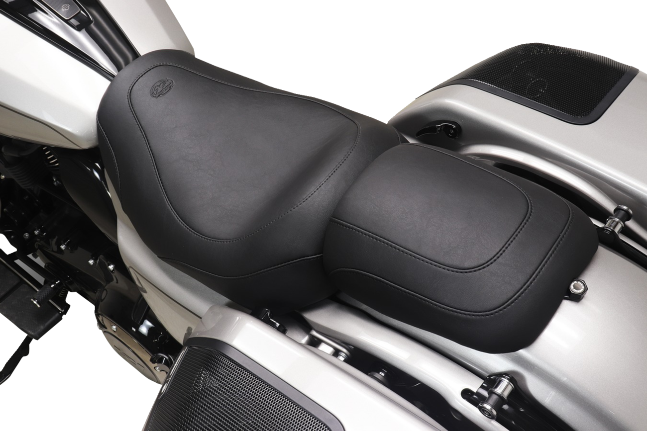 MUSTANG Padded Passenger Seat Cowl - Padded Passenger Cowl / Black / Smooth / FLH/FLT '23-'25 0801-2305