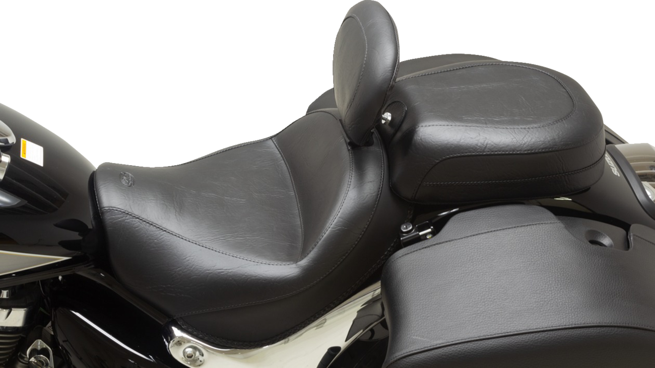 MUSTANG Recessed Wide Touring Seat - Passenger / Black w/o Studs / C90T '15-'19 0810-2394