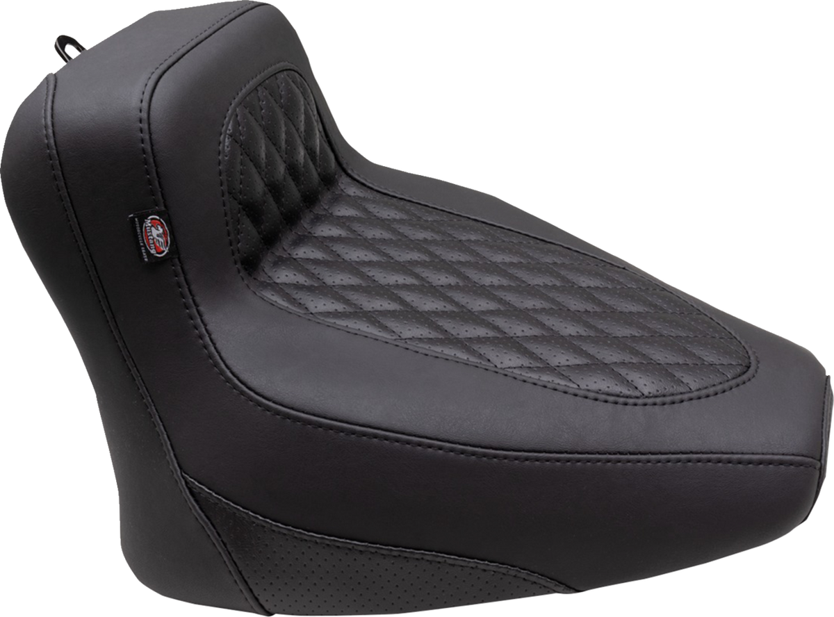 MUSTANG Squareback Solo Seat - Squareback Seat / Solo / Black / Diamond Stitch / Chief '22-'24 0810-2381